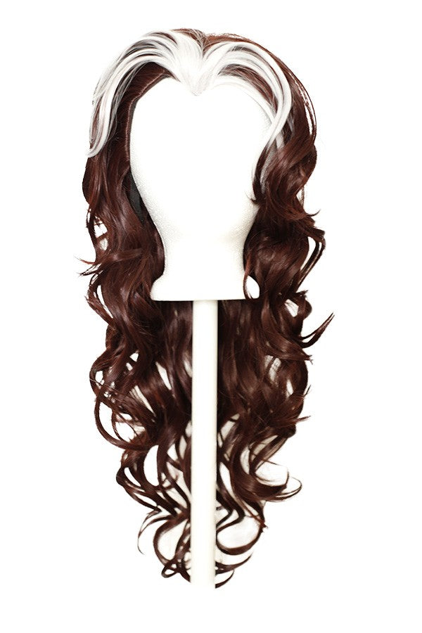 Aya - Caramel Brown with Cool Gray Bangs