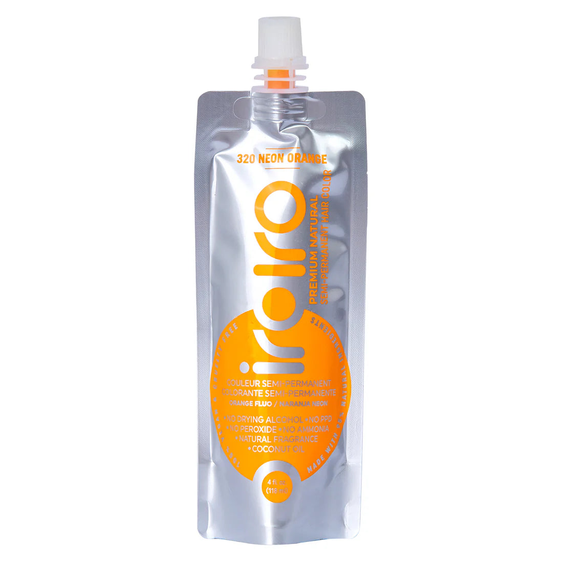 IroIro Semi-Permanent Hair Dye - #320 Neon Orange (Vegan) 4oz