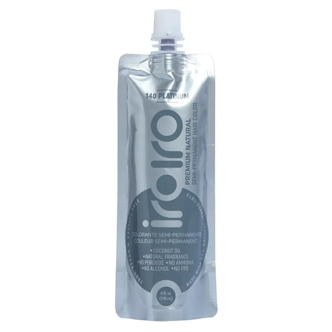 IroIro Semi-Permanent Hair Dye - #140 Platinum (Vegan) 4oz