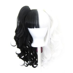 Umeko - Half Natural Black and Half Snow White Split