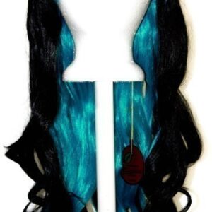 Nia - Natural Black and Peacock Blue